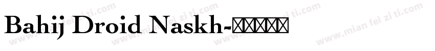Bahij Droid Naskh字体转换